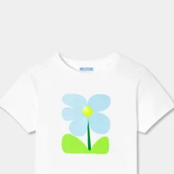 T-shirt enfant fille manches courtes - blanc jacadi