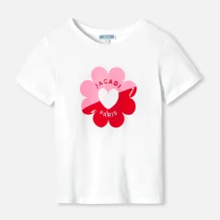 T-shirt enfant fille manches courtes - blanc jacadi