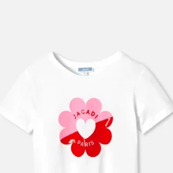 T-shirt enfant fille manches courtes - blanc jacadi
