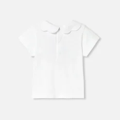 T-shirt manches courtes bébé fille - blanc jacadi