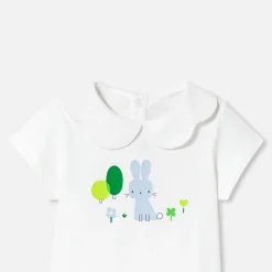 T-shirt manches courtes bébé fille - blanc jacadi