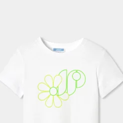 T-shirt manches courtes enfant fille - blanc jacadi