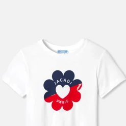 T-shirt manches courtes enfant fille - blanc jacadi