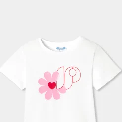 T-shirt manches courtes enfant fille - blanc jacadi