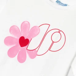 T-shirt manches courtes enfant fille - blanc jacadi