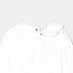 T-shirt manches longues bébé fille - blanc jacadi