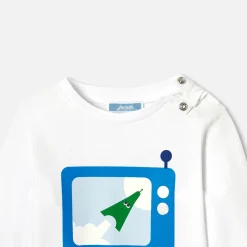 T-shirt manches longues bébé garçon - blanc jacadi