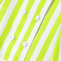 Veste courte enfant fille - blanc/vert