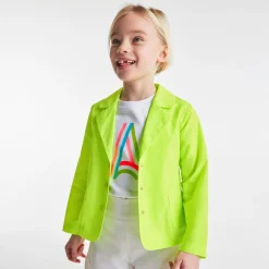 Veste enfant fille en tissu technique - vert fluo