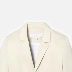 Veste enfant garçon en satin de coton - blanc casse